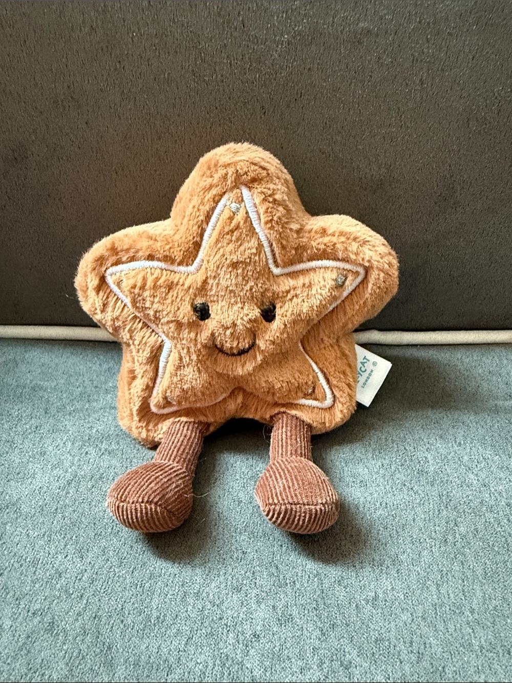 Jellycat Brown Star Plush with Corduroy Legs